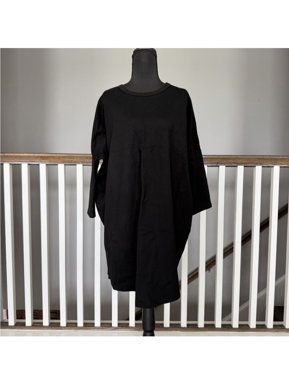 Pomander Place Black Long Sleeve Long Shirt/Mini Dress